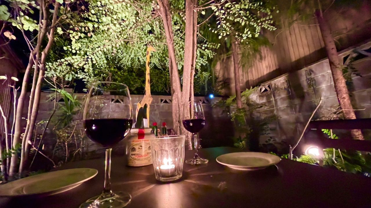 ワイン食堂ながた中庭